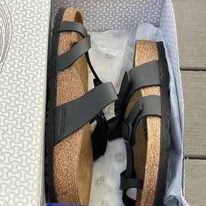 Birkenstock Miyari Black Sandals Size UA 6, UK 4.5